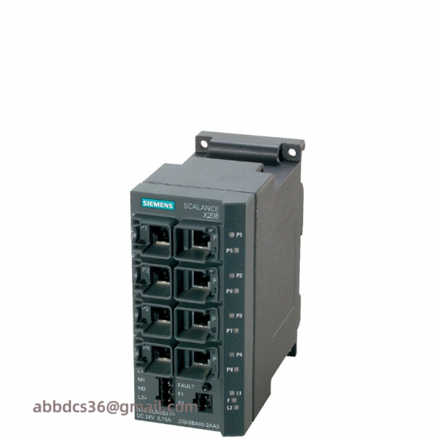 SIEMENS SCALANCE XF208 Redundant Power Supply Switch, 8-Port Managed IE, Active Product