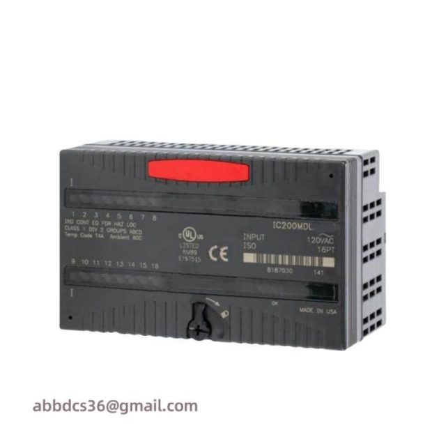 GE Industrial Control IC200MDL241 AC Input Module: 16-Point, 200 Characters